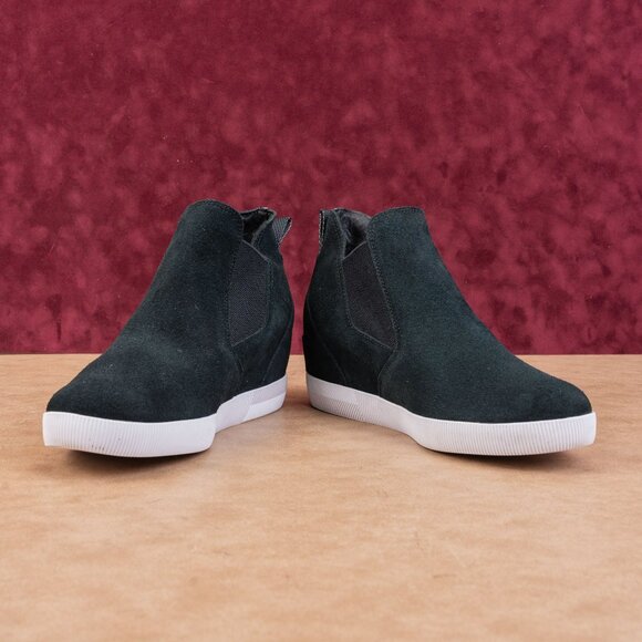 Sorel Wmn Out N About Slip Wedge Waterproof Pale Black Suede Ankle Boots Sz 11 - Picture 3 of 7